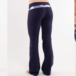 Lululemon Groove Pant - Ink Blot White Deep Indigo
